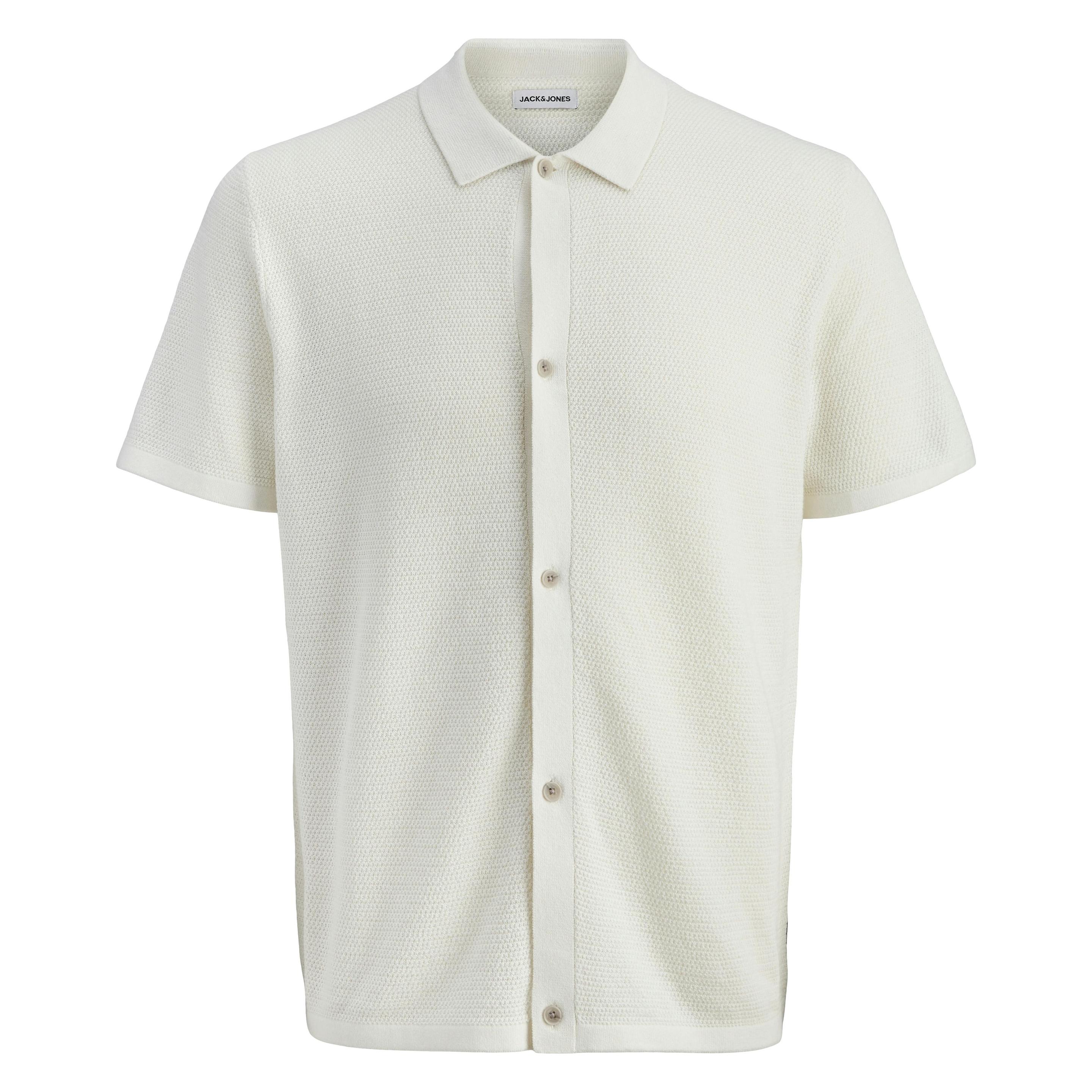 Jack & Jones, Herren, Hemden, Jjegeorge Knit Shirt Ss Sn, Weiss, (M)
