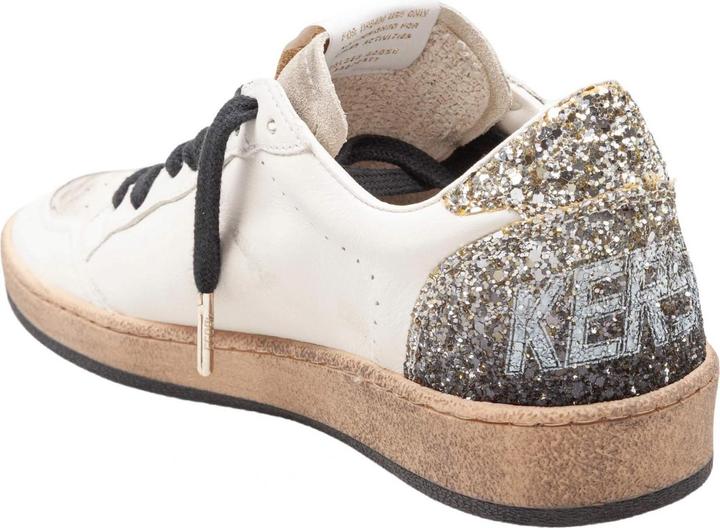 Actual product image Golden Goose ballstar sneakers in leather and suede with applied glitter (39)