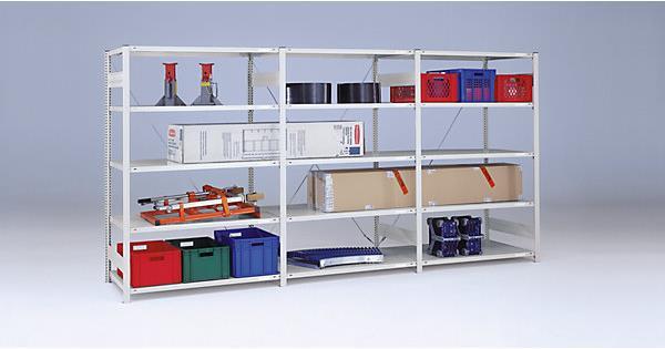 Actual product image eurokraft pro Large compartment boltless shelving, RAL 7035