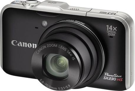 Image du produit Canon Powershot SX230 HS, 12MP, 14x Zoom, GPS, FullHD, Noir (1/2,3'')