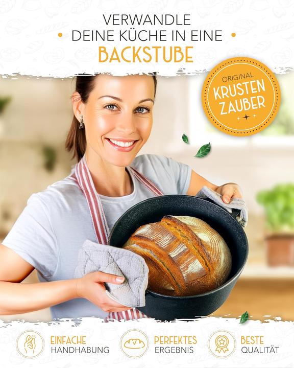 Produktbild Krustenzauber Gusseisen-Brotbacktopf mit Deckel (26 cm)