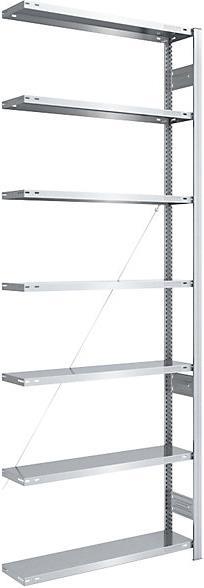 Actual product image eurokraft pro Storage boltless shelving unit, galvanised, lightweight construction