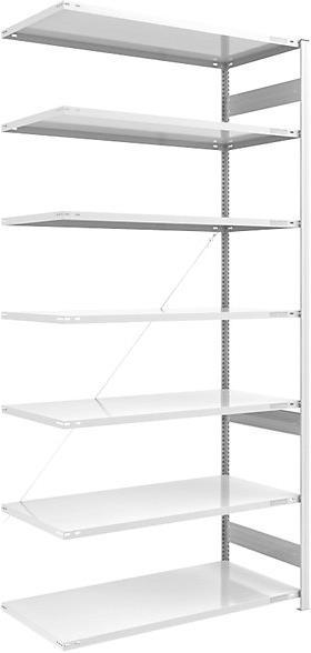 Produktbild eurokraft pro Grossfach-Steckregal, RAL 7035