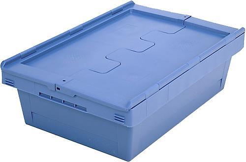 Actual product image kaiserkraft Reusable stacking container with hinged lid