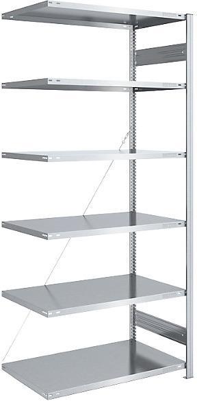 Actual product image eurokraft pro Storage boltless shelving, galvanized, type light