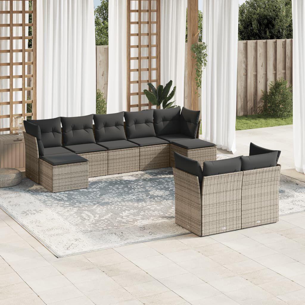 Thumbnail - VidaXL, Gartenlounge, 10-tlg. Garten-Lounge-Set mit Kissen