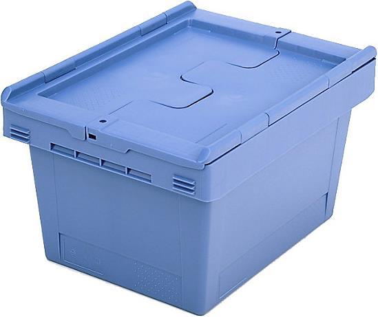 Actual product image kaiserkraft Reusable stacking container with hinged lid