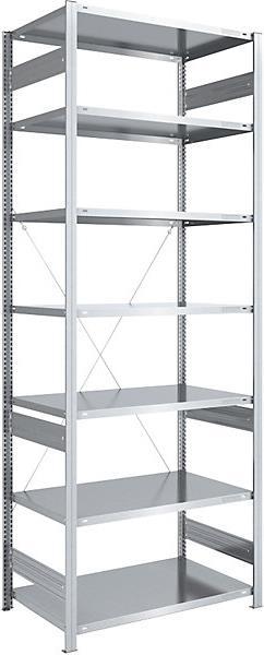 Actual product image eurokraft pro Boltless storage shelving, galvanised, lightweight design