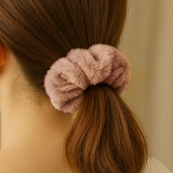 Immagine prodotto Avizar Flausch-Scrunchie Minky Soft Modell Amber (Elastico per capelli)