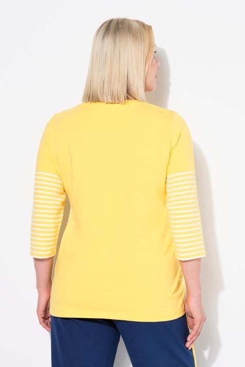 Produktbild Ulla Popken Shirt, Ringel, Papierboot, U-Boot-Ausschnitt, 3/4-Arm (46, 48)