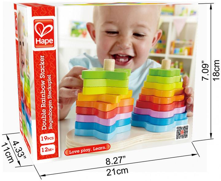 Produktbild Hape Regenbogen-Steckspiel 19tlg.