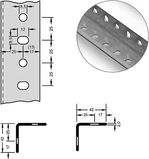 Produktbild kaiserkraft Stahl-Winkelprofil für Baukastensystem