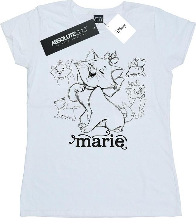 Immagine prodotto Disney Marie Collage Sketch Maglietta Donna (L)