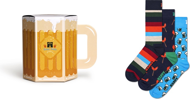 Produktbild Happy Socks Wurst And Beer (3er Pack, 41 - 46)