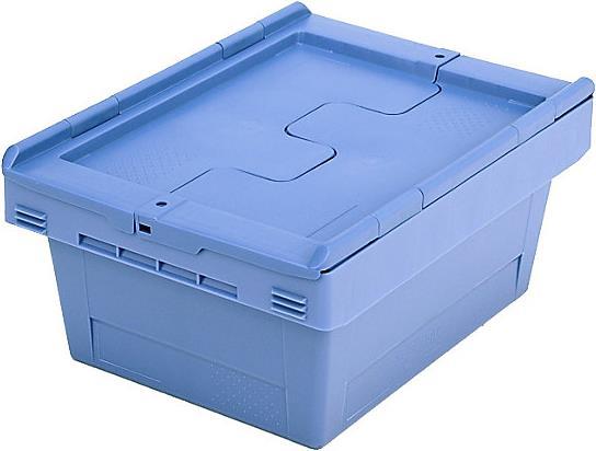 Actual product image kaiserkraft Reusable stacking container with hinged lid