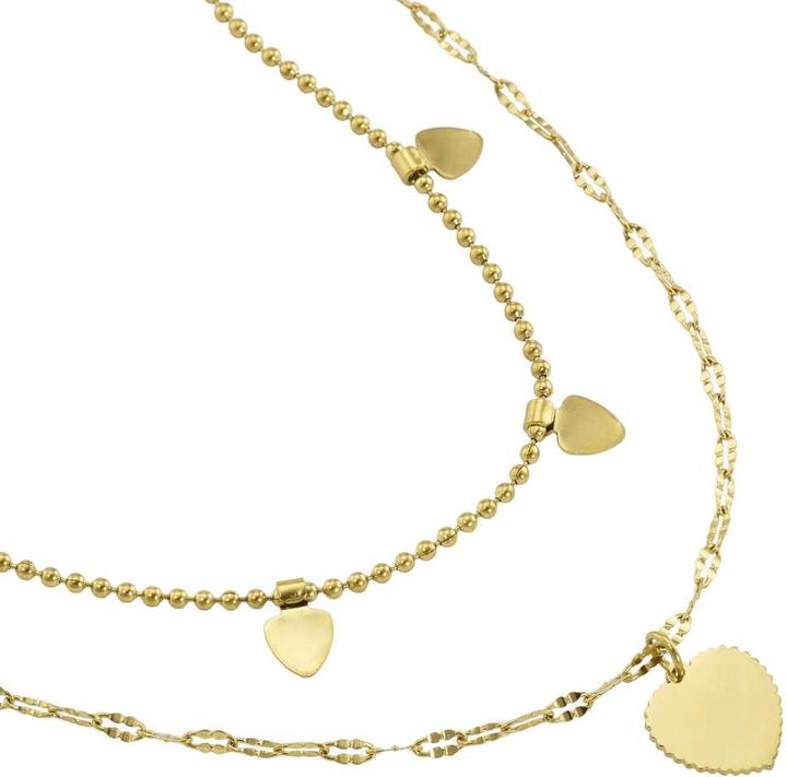 Produktbild Bijouteria Halsschmuck (Edelstahl, PVD Beschichtung (goldfarbig), 39 - 44 cm)