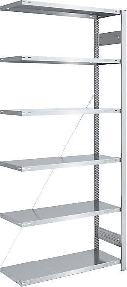 Actual product image eurokraft pro Storage boltless shelving unit, galvanised, lightweight construction