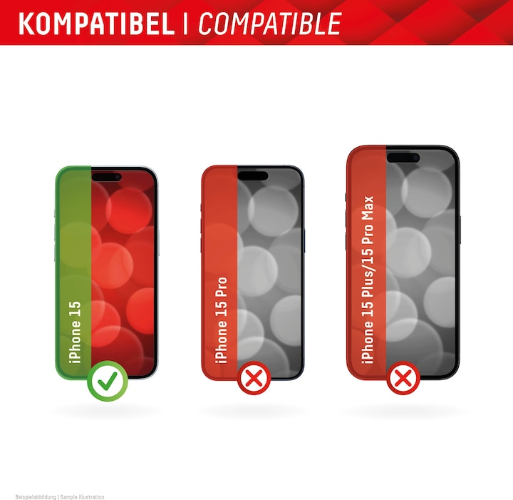Image du produit Displex Real Glass, 2D Panzerglas + Handyhülle (1 pièce(s), Apple iPhone 15)
