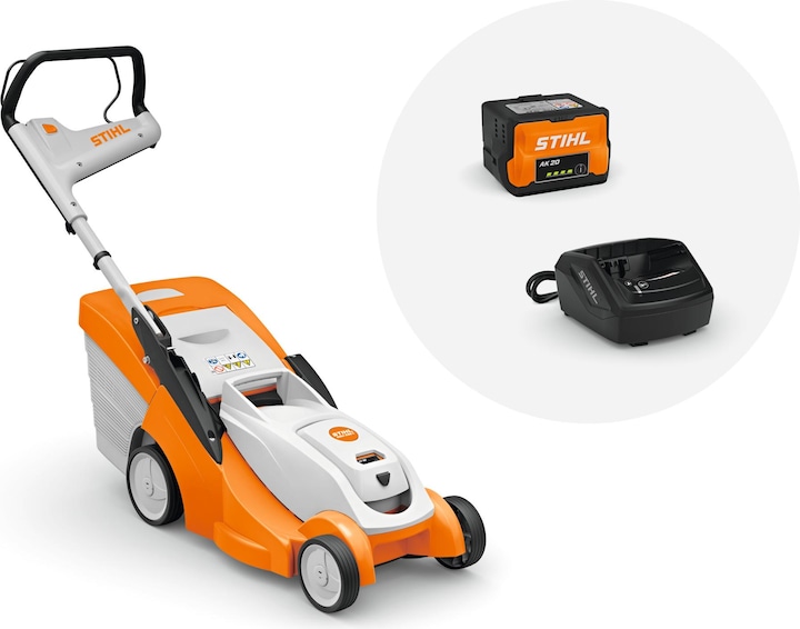 Stihl Tondeuse à gazon RMA 239 C avec batterie AK 20 et chargeur AL 101