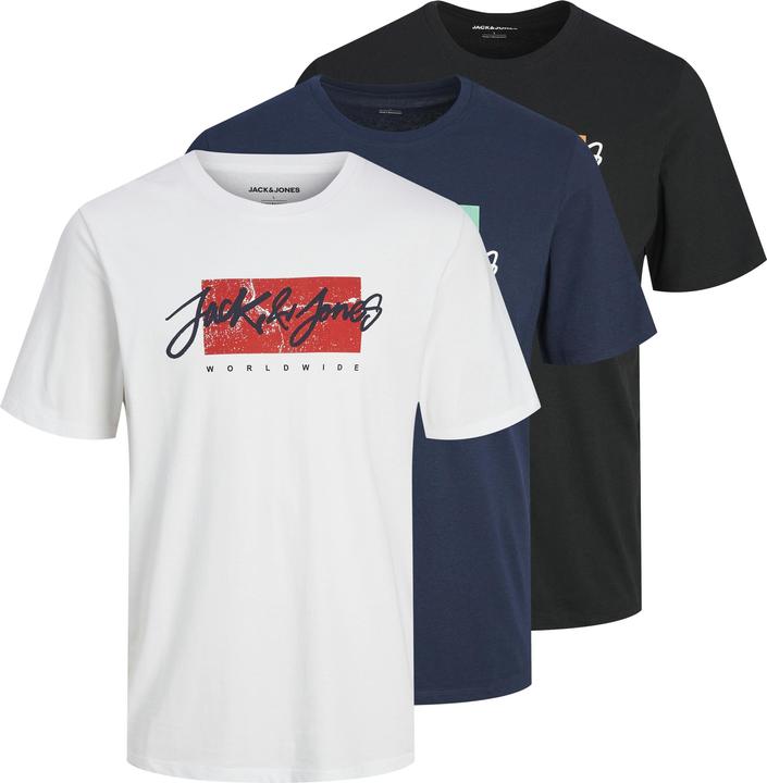 Actual product image Jack & Jones 3er-pack Logo Rundhals T-shirt T-shirt (XL)