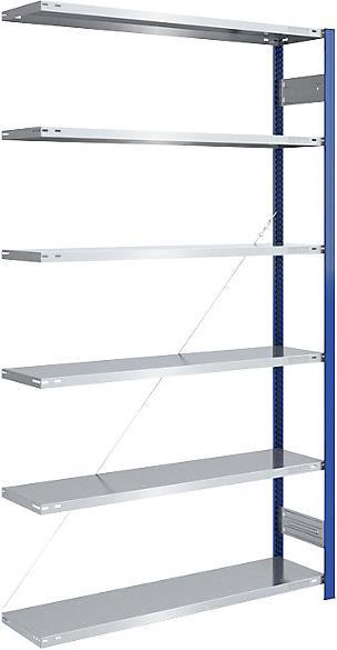 Actual product image eurokraft pro Storage boltless rack, shelf upright blue