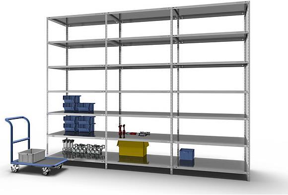 Actual product image eurokraft pro Bolted shelving, light construction, galvanized