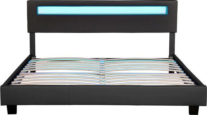 Actual product image Juskys LED upholstered bed Paris (160 x 200 cm)