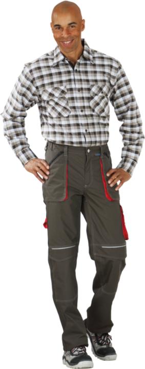 Immagine prodotto Planam Camicia country manica 1/1 a scacchi in pietra 47/48 49/50 (50)