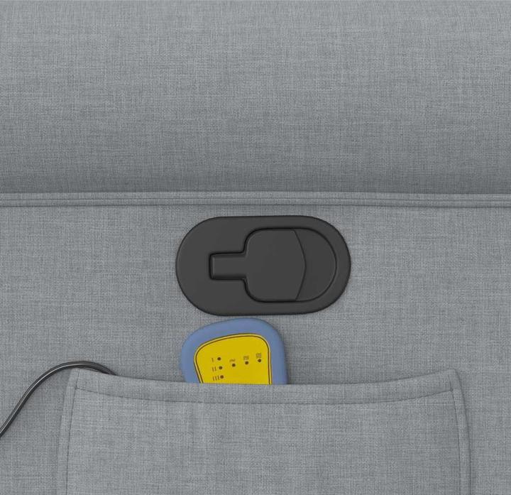 Immagine prodotto vidaXL Poltrona massaggiante in tessuto grigio chiaro poltrona TV massaggiante