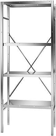 Image du produit kaiserkraft Rayonnage emboîtable en acier inoxydable, 4 tablettes lisses