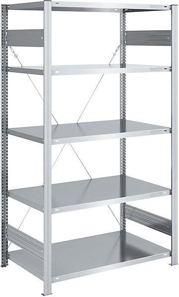 Actual product image eurokraft pro Storage boltless shelving unit, galvanised, lightweight construction