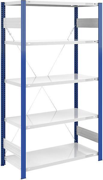 Actual product image eurokraft pro Storage boltless rack, shelf upright blue