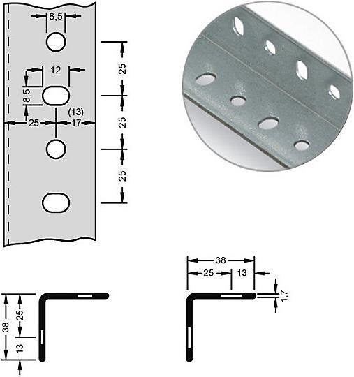 Immagine prodotto kaiserkraft Profilo angolare in acciaio per sistema modulare
