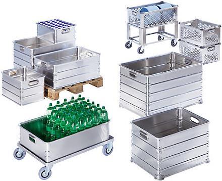 Actual product image kaiserkraft Aluminium transport and stacking box