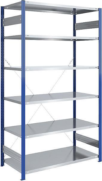 Actual product image eurokraft pro Storage boltless rack, shelf upright blue
