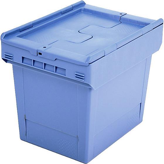 Actual product image kaiserkraft Reusable stacking container with hinged lid