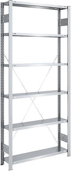 Actual product image eurokraft pro Storage boltless shelving unit, galvanised, lightweight construction