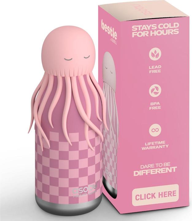 Produktbild Asobu Bestie Meduza - Butelka termiczna ze słomką (0.46 l)