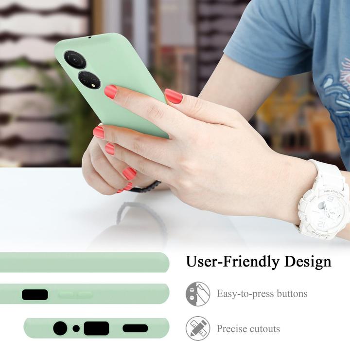 Actual product image Cadorabo TPU Liquid Silicone Case Cover for Honor X7 (Honor X7)