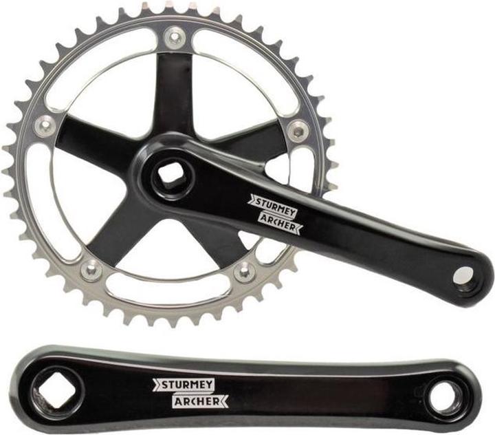 Actual product image Sturmey Archer Crankstel 44-T Fixie Zwart-Anodised (170 mm)
