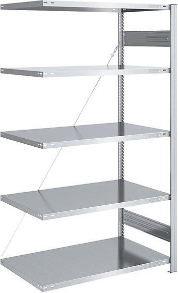 Actual product image eurokraft pro Storage boltless shelving unit, galvanised, lightweight construction