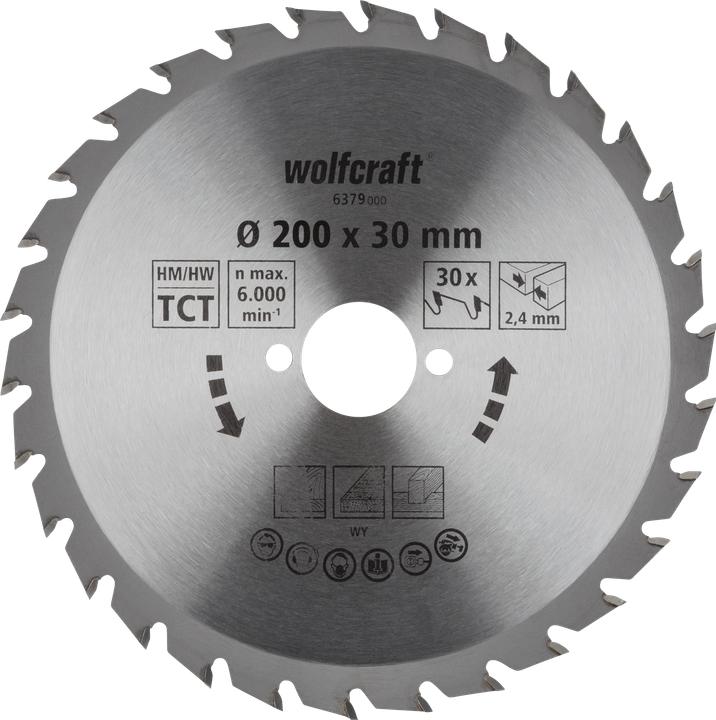 Produktbild wolfcraft 1 Kreissägeblatt HM, 30 Zähne ø200mm
