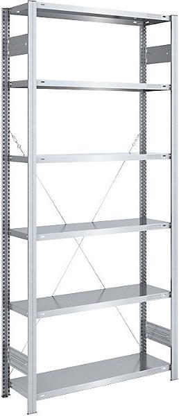 Actual product image eurokraft pro Boltless storage shelving, galvanised, lightweight design