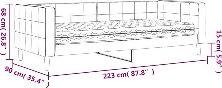 Produktbild vidaXL Tagesbett mit Matratze