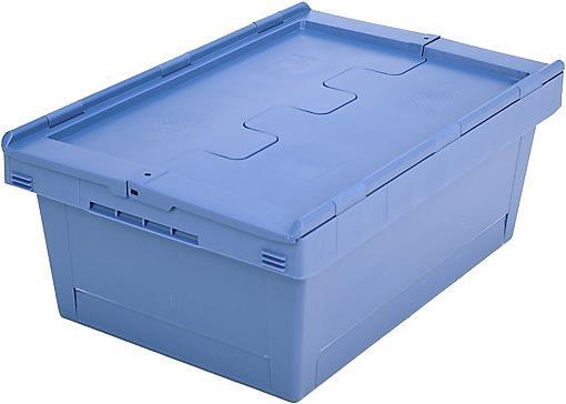 Actual product image kaiserkraft Reusable stacking container with hinged lid