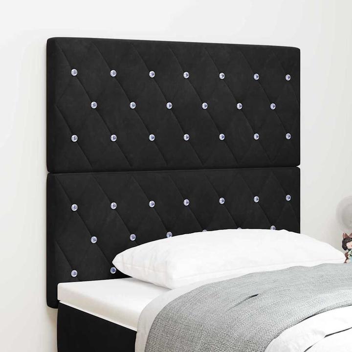 Actual product image VidaXL Black headboard (90 x 7 x 128 cm)
