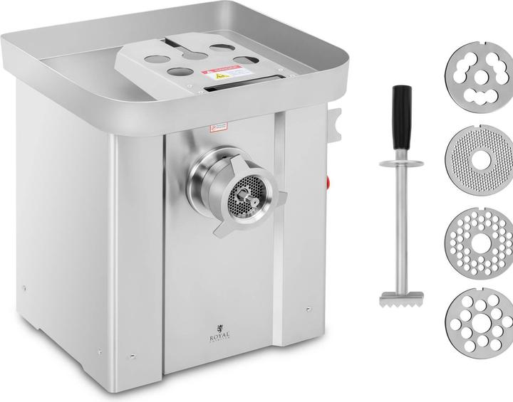 Actual product image Royal Catering Meat Grinder - stainless steel - 800 kg/hr - with reverse gear