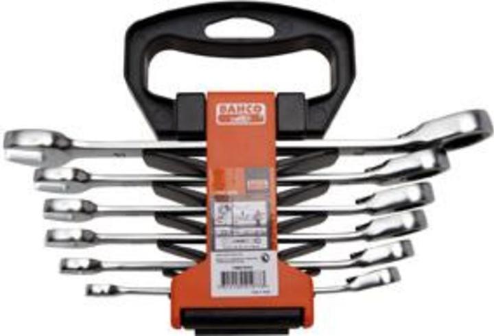 Produktbild Bahco Metrischer Knarren-Ring-Maulschlüssel-Satz - 6-teilig/Kunststoffhalter (10 mm, 12 mm, 13 mm, 14 mm, 17 mm, 8 mm)