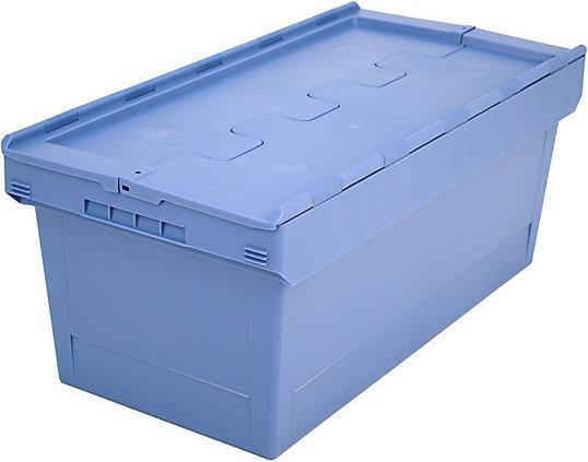 Actual product image kaiserkraft Reusable stacking containers with hinged lid