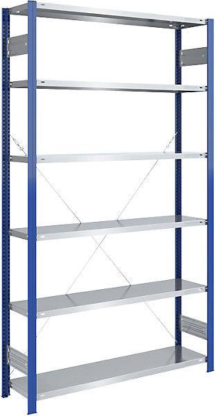 Actual product image eurokraft pro Storage boltless rack, shelf upright blue